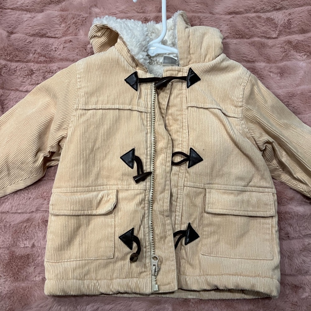 Tan  Jacket with Hood and Relaxed Fit /toddler 18 mo